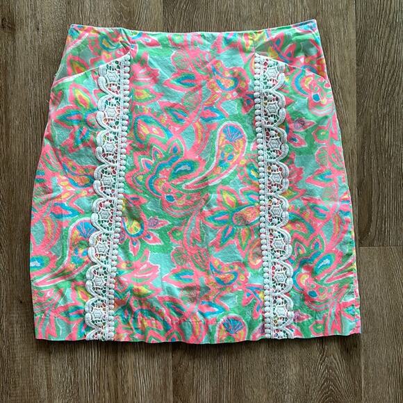 Lilly Pulitzer Sand Bar Blu Make A Splash Corrie Skirt Size 6 - Picture 1 of 6